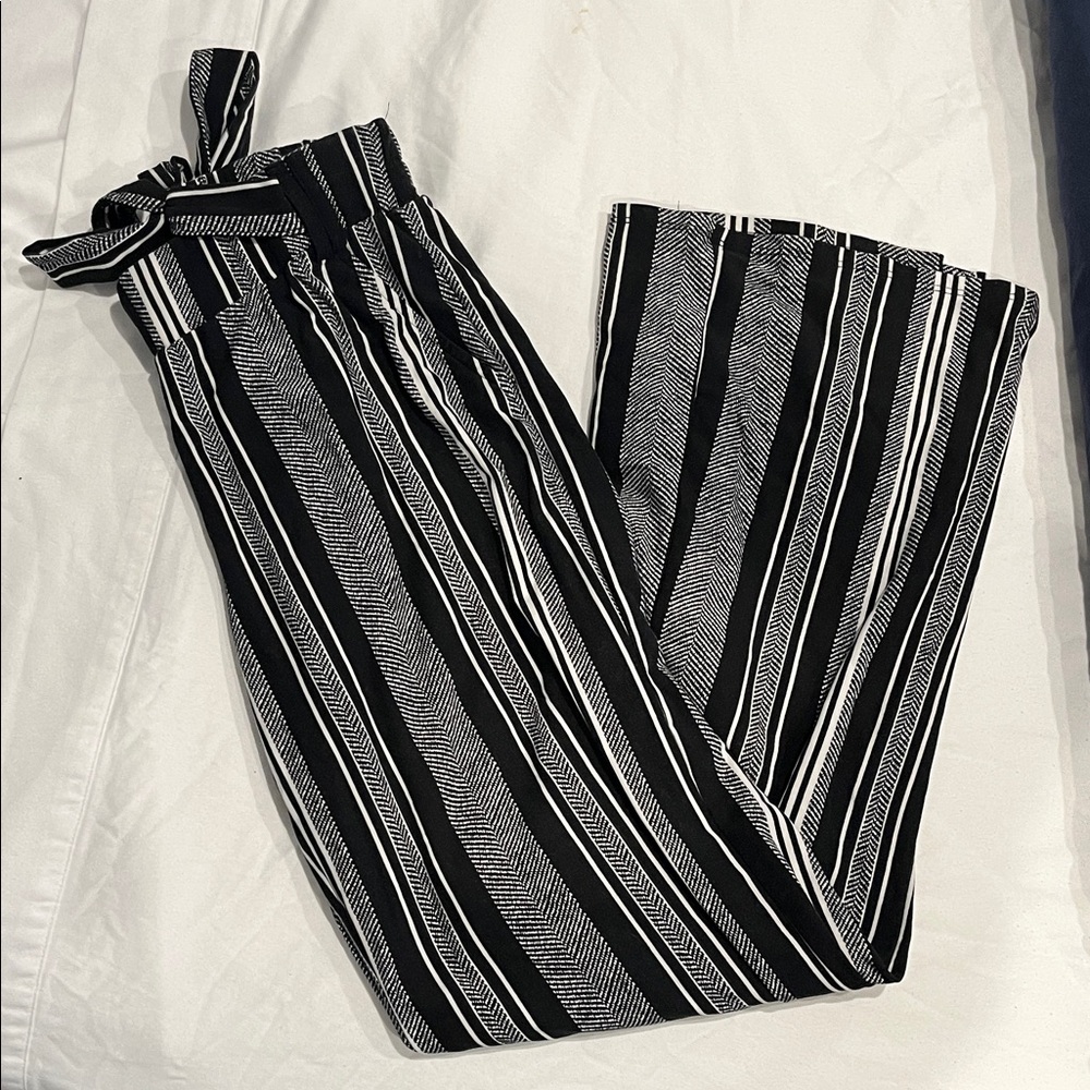 Joe Benbasset Monochrome Striped Pants